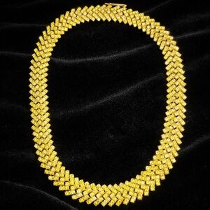 Suzanne Somers Canary Yellow CZ estate Tennis Statement Necklace Vintage HSN